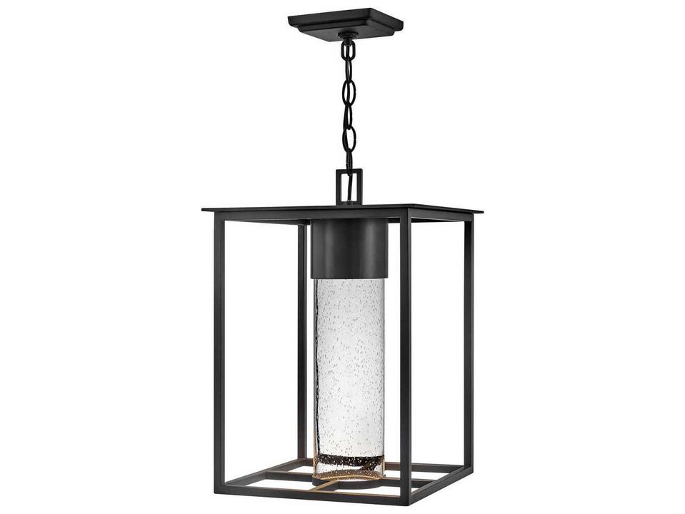Coen 1-Light Outdoor Hanging Light in Black