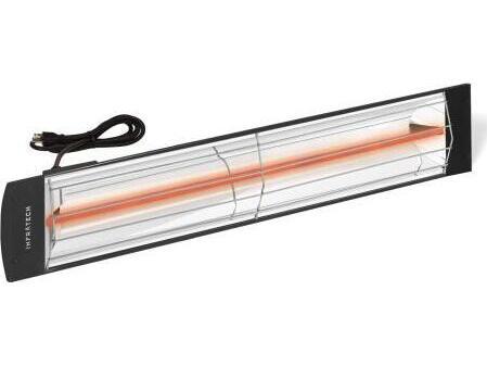 33'' 1500 Watt 120 Volt Garage Outdoor Patio Heater - Black Powdercoat Cold Rolled Steel