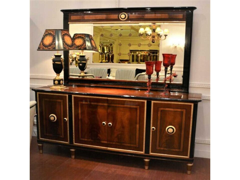E-68 Landscape Dresser Mirror in Antique Gold