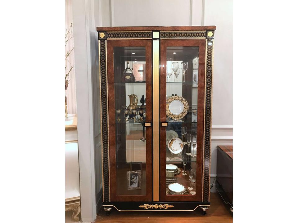 E-69 Hardwood Display Cabinet with Glass Doors