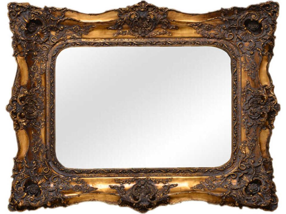 Fon Floor Mirror Ornate Gold Finish Landscape