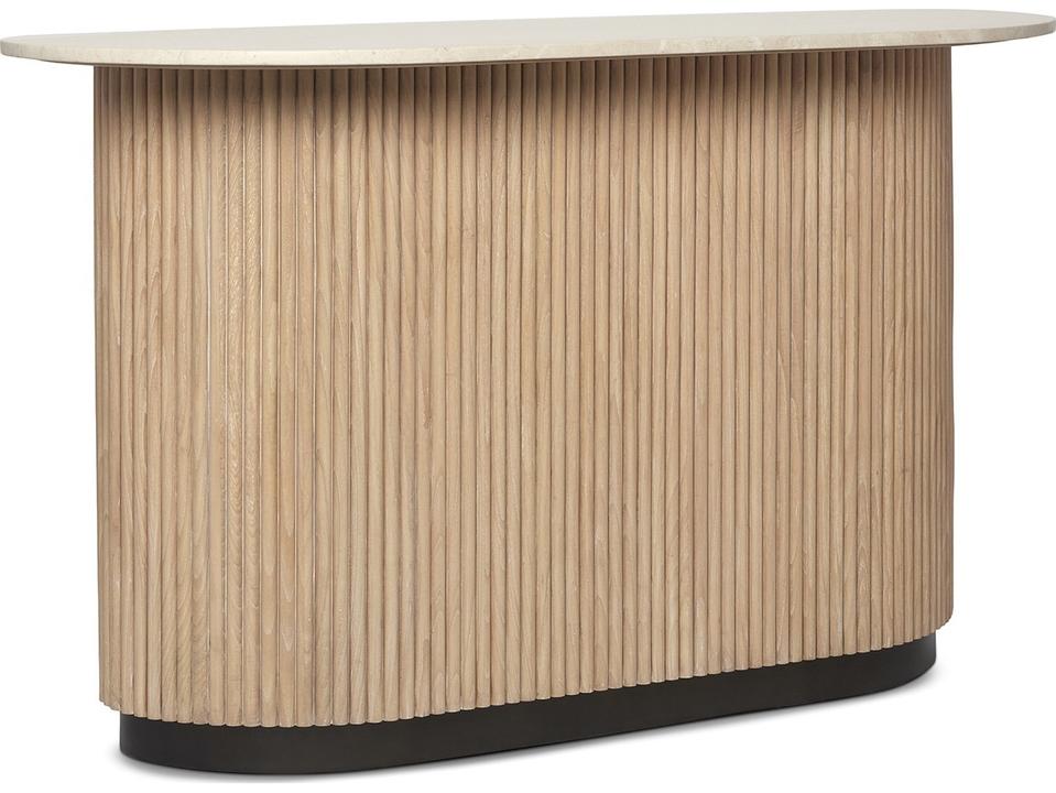 Anton Natural Mindi Wood Husk Honey Deep Bronze Bar Cabinet