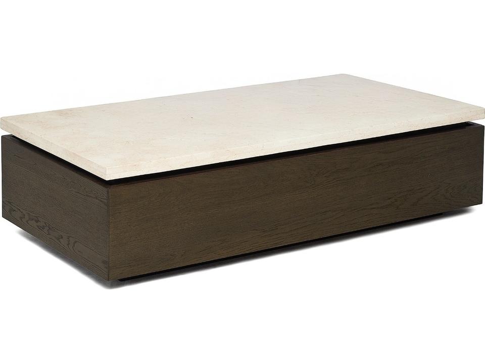 Branford Rectangular Marble Mocha Honey Coffee Table