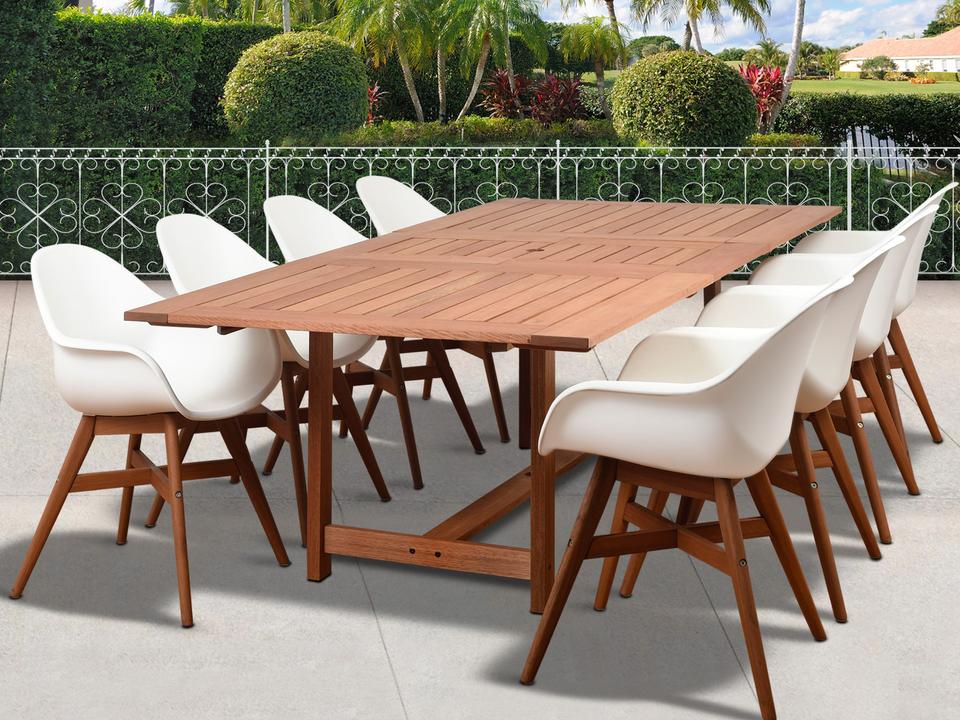 Amazonia Charlotte Deluxe 9 Piece Rectangular Dining Set