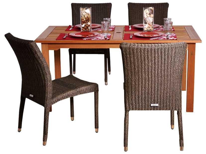 Amazonia Brugge Five Piece Rectangular Dining Set