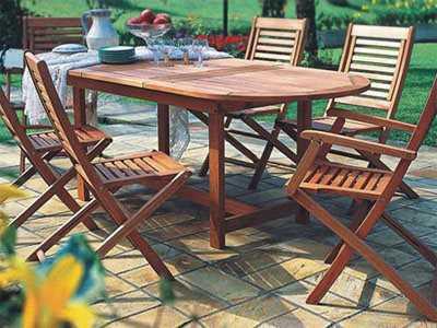 Amazonia Milano Seven Piece Extendable Oval Eucalyptus Dining Set in Brown