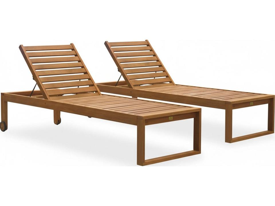 Amazonia Teak Wood Chaise Lounge