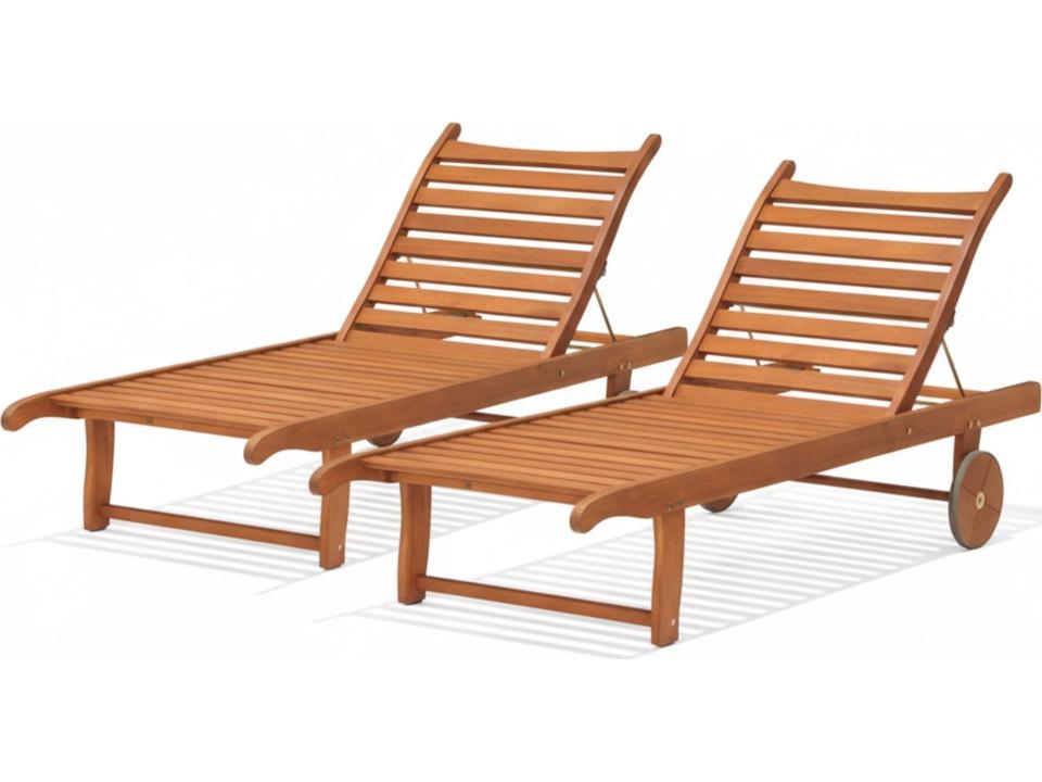 Amazonia Dark Wood Chaise Lounge