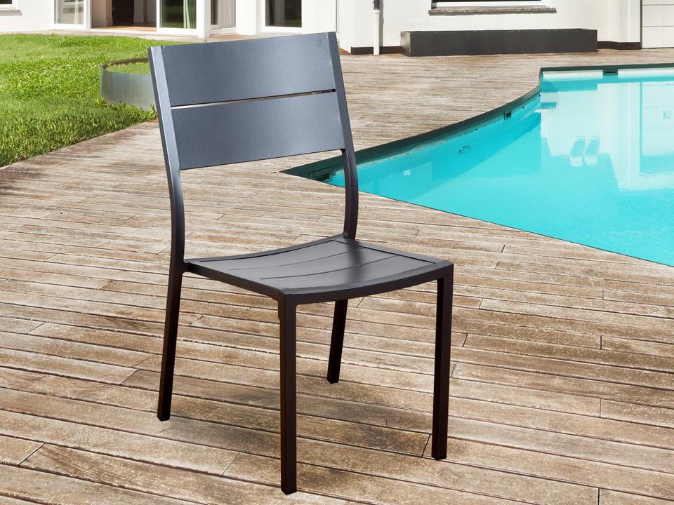 Atlantic Koningsdam 4 Piece Outdoor Dining Side Chair Set Gray