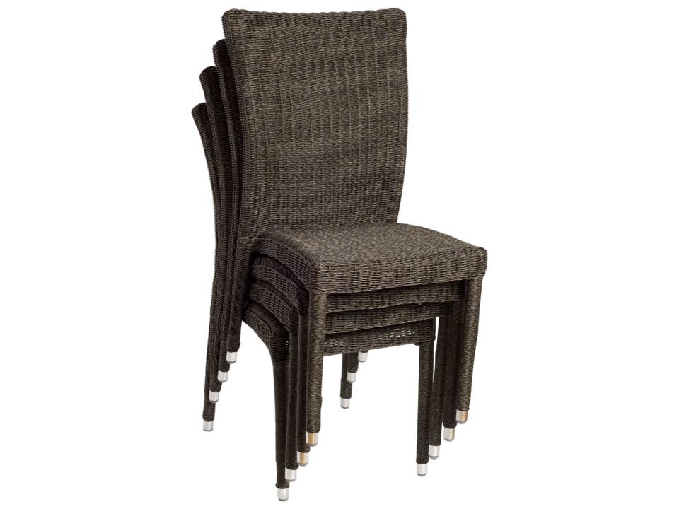 Atlantic Wicker Bari Outdoor Dining Side Chair Set of 4