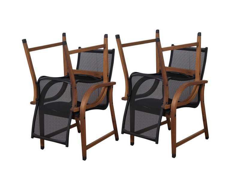 Amazonia Bahamas 4-Piece Eucalyptus Outdoor Accent Chair Set Brown