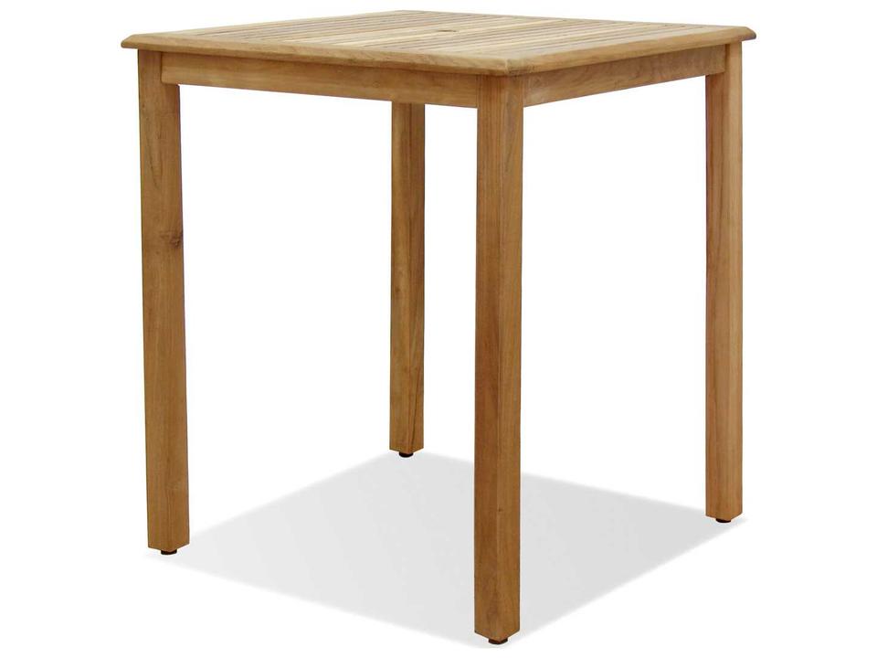 Amazonia Ares Square Teak Outdoor Bar Table 35 Inch