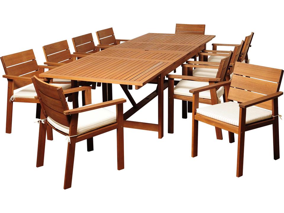 Amazonia Gerald 11 Piece Extendable Rectangular Dining Set