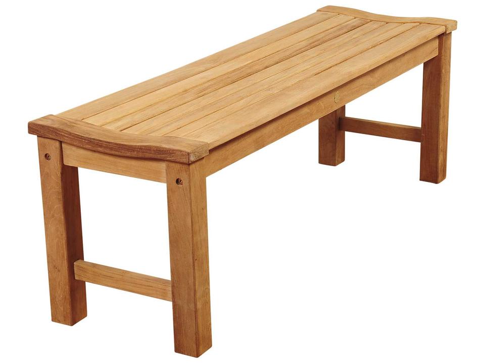 Amazonia Rinjani 51 Inch Teak Wood Backless Outdoor Bench