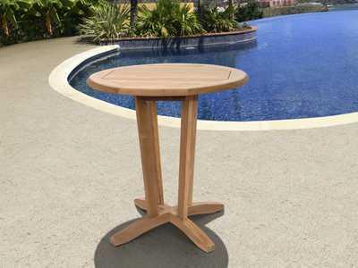 Amazonia Round Outdoor Teak Cocktail Table
