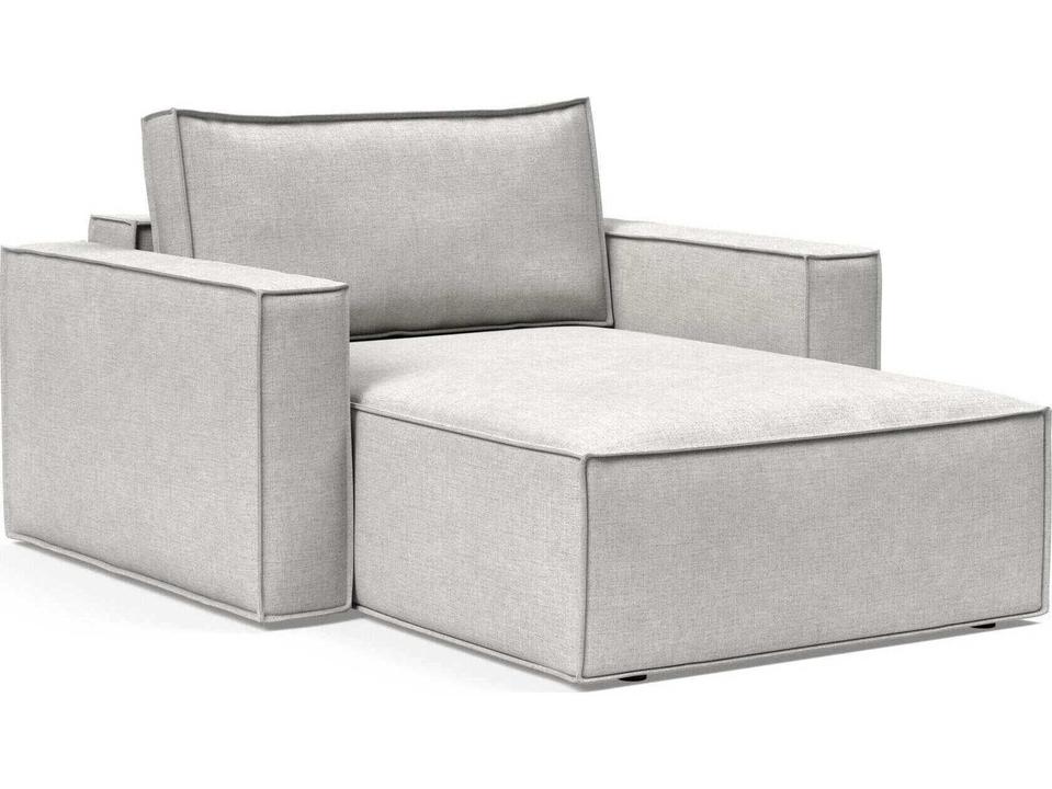 Newilla Adario Fog Gray Upholstered Chaise