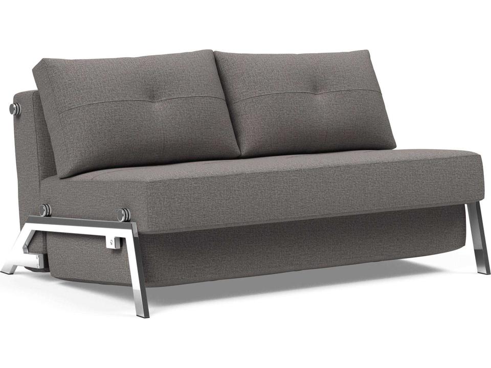 Living Cubed Full Size Sleeper Sofa with Chrome Legs