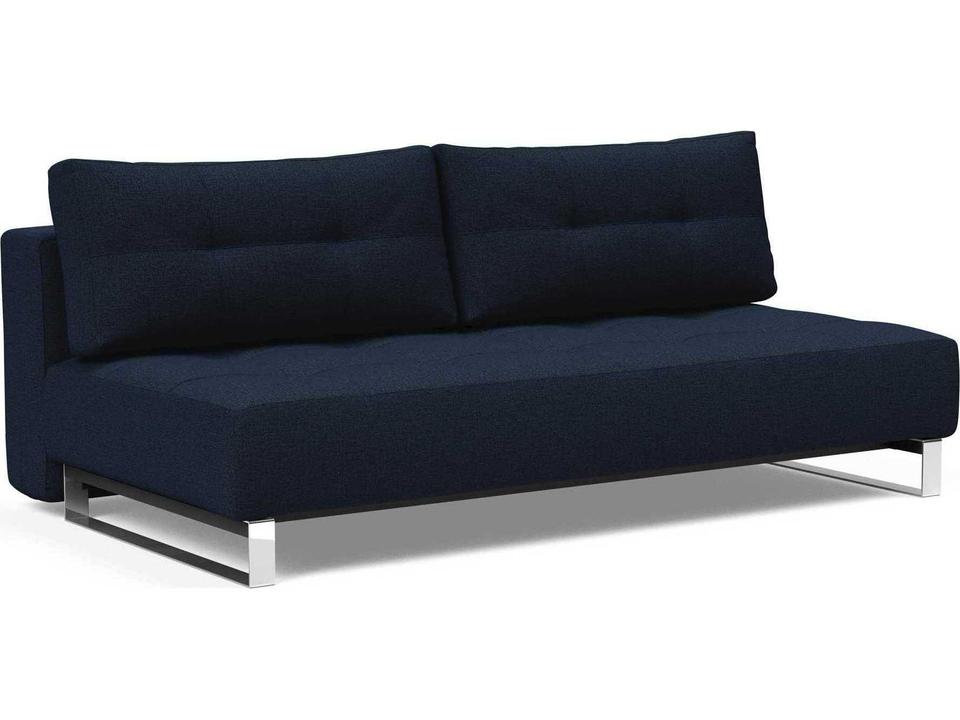 Living Supremax Deluxe Excess Lounger Queen Sleeper Sofa in Mixed Dance Blue