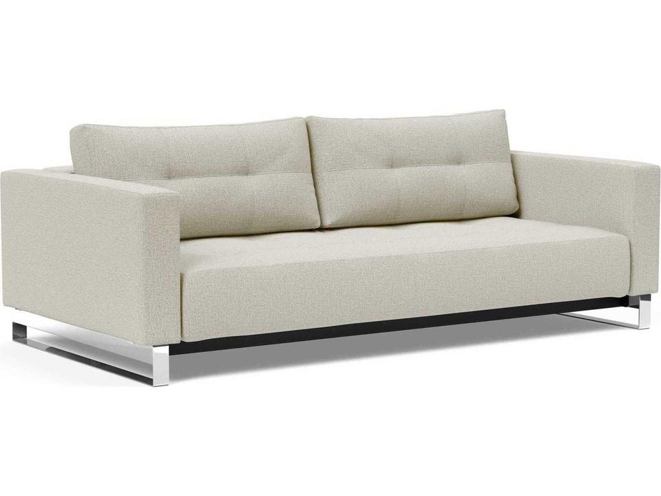 Living Cassius Deluxe Excess Lounger Fabric Queen Sofa Bed Mixed Dance Natural
