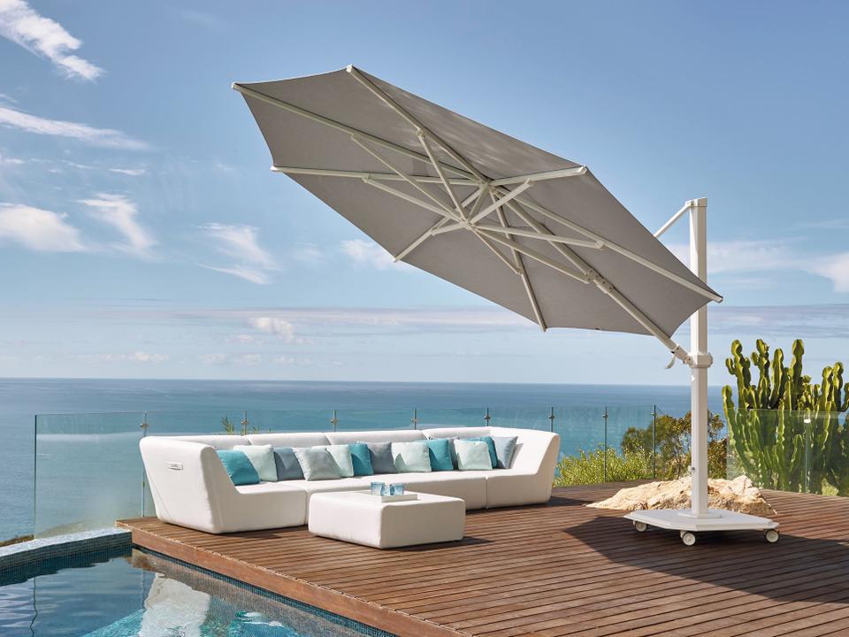 JCP4 13-Foot Octagon Cantilever Umbrella with Infinite Tilt