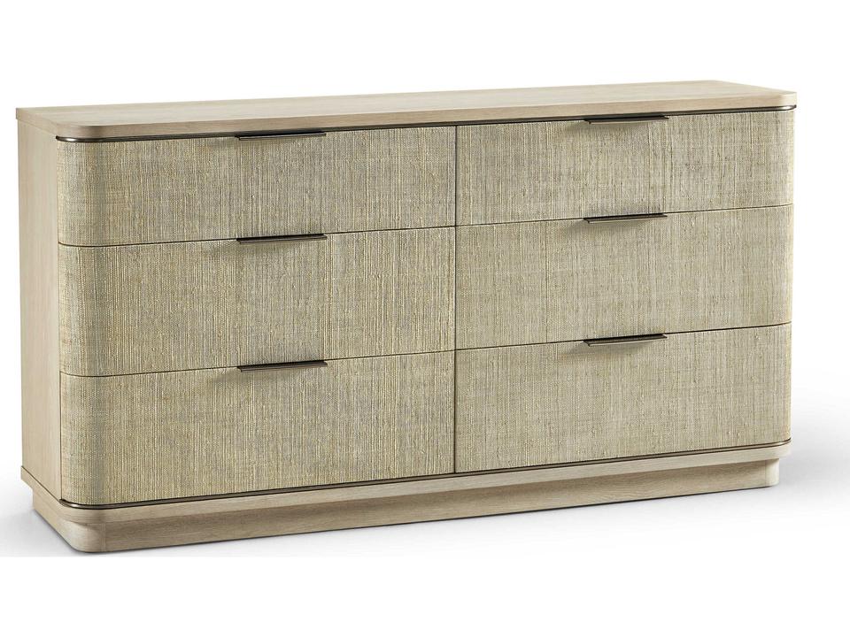 Water Seiche Woven Double Dresser in Bleached Oak