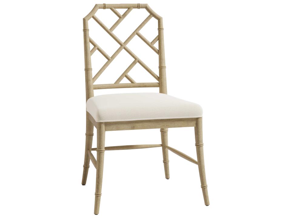 Timeless Oak Wood Upholstered Side Dining Chair
