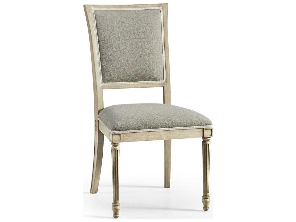 Timeless Beech Wood Brown Upholstered Side Dining Chair