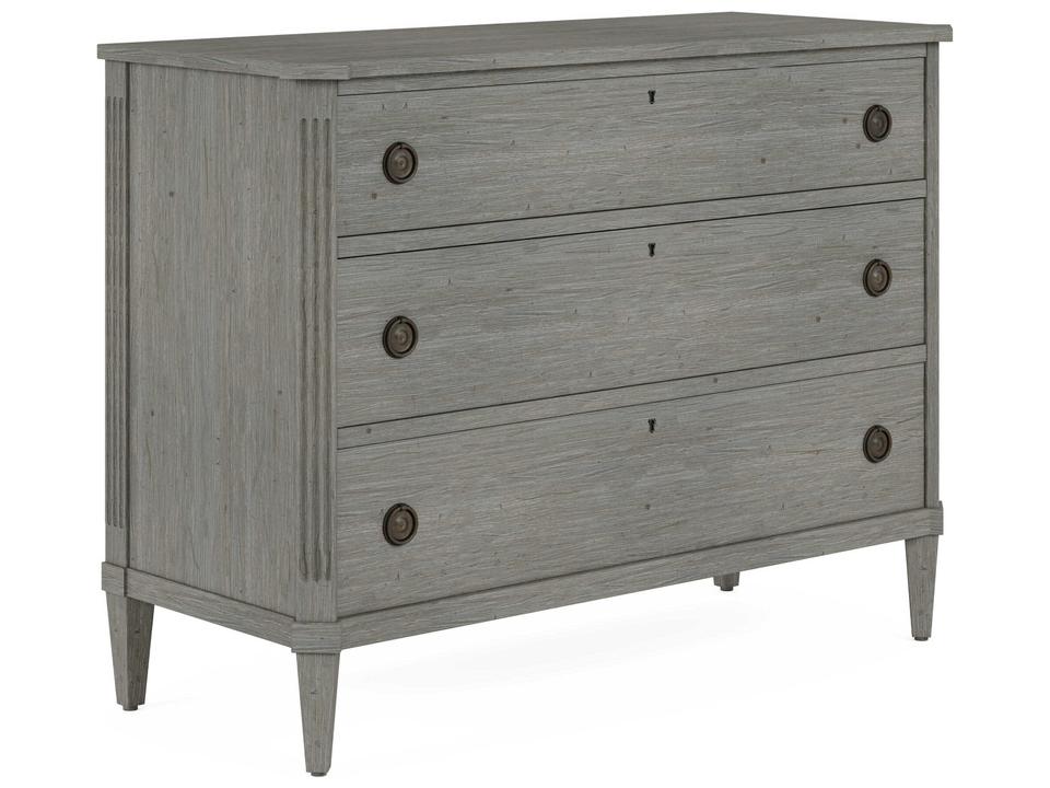 Timeless Aeon Swedish 3-Drawer Dresser in Antiqued Grey