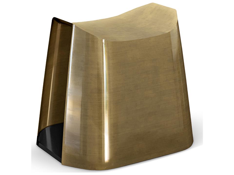JC Modern Hammersmith Satin Brass Ottoman