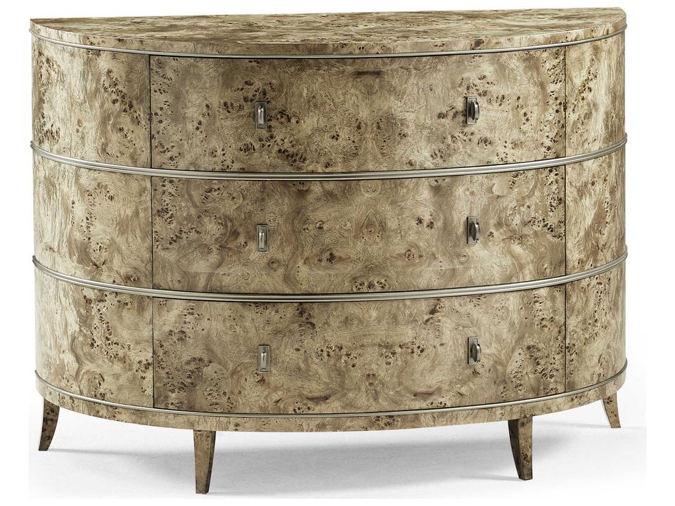 Reimagined Fulgurite 3-Drawer Accent Chest in Golden Amber Burr