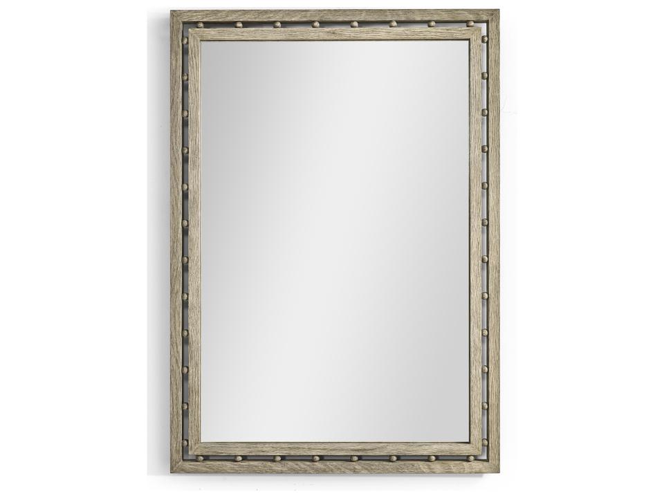 William Yeoward Morris Rectangular Wall Mirror in Greyed Oak