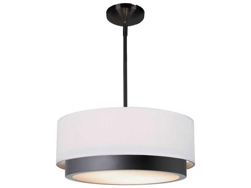 Tate LED Drum Pendant Light in Brushed Nickel