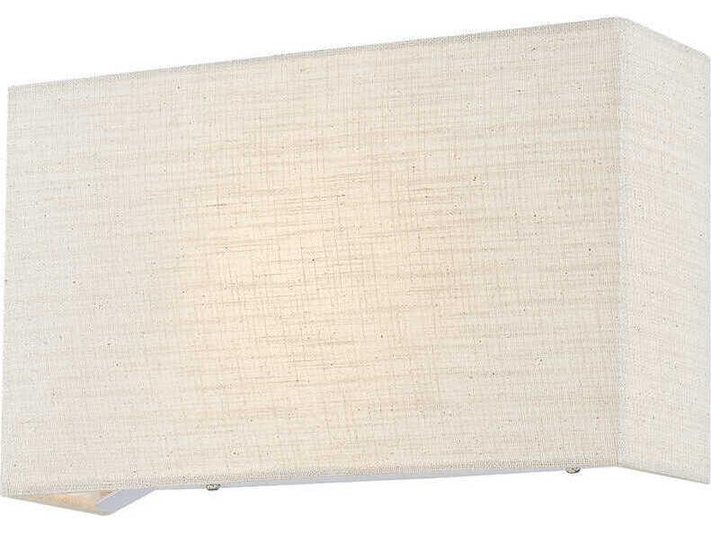 Textile Collection 1-Light Rectangle Wall Sconce in Cream