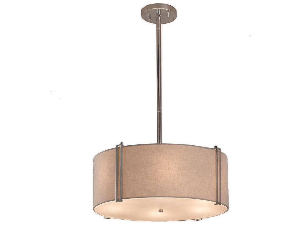 Justice Design Textile Reveal 3-Light Drum Pendant Light