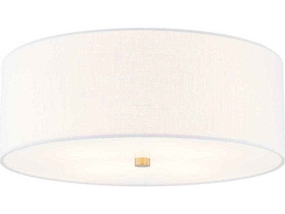 4-Light Textile Classic Drum Flush Mount