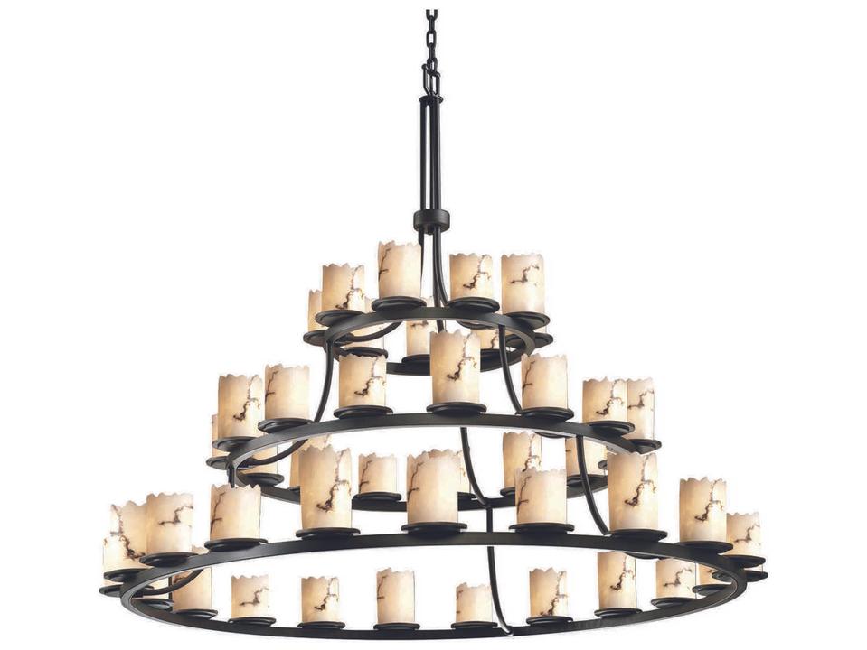 45-Light Lumenaria Cylinder Tiered Chandelier