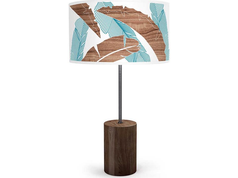 Banana Printed Chuck Blue Buffet Lamp