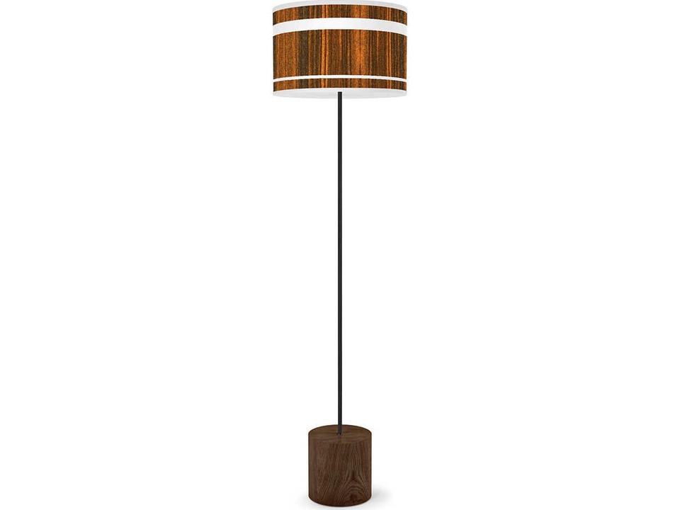 Band Printed Ebony Floor Lamp