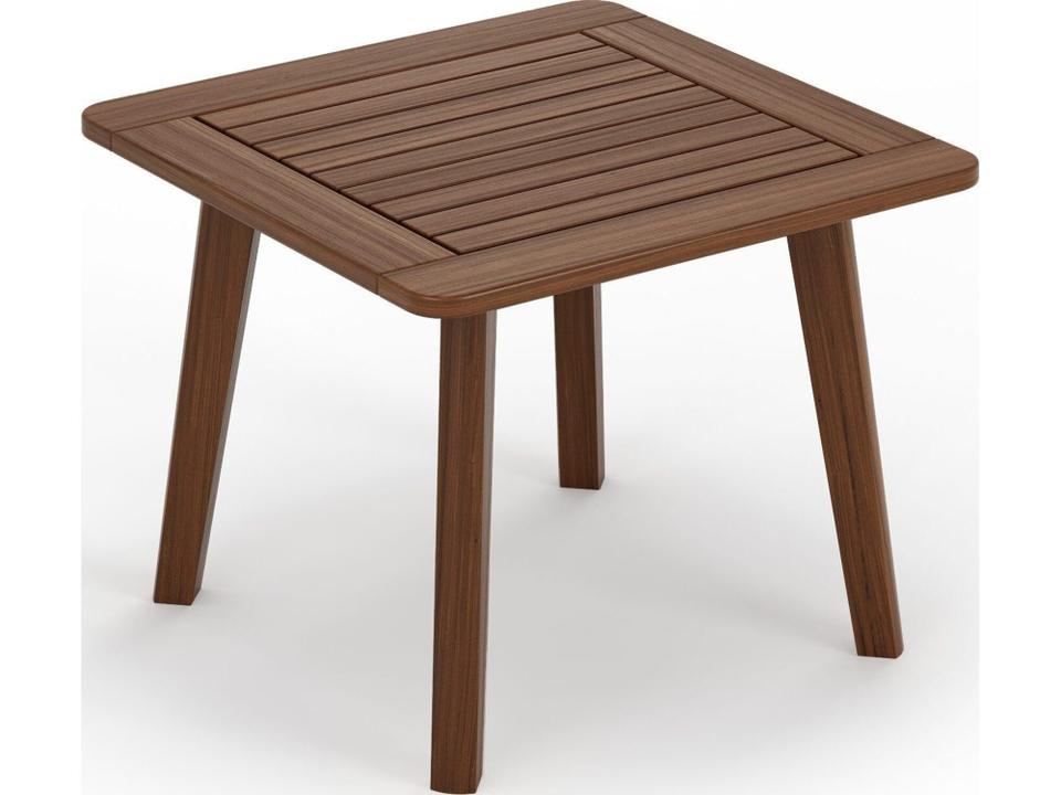 Foundations IPE Rectangular Side Table in Chocolate Brown