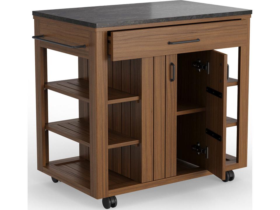Furniture Foundations Ipe IPEFoundations IPE Sage Serving Buffet with Quartz Top/ Shadow