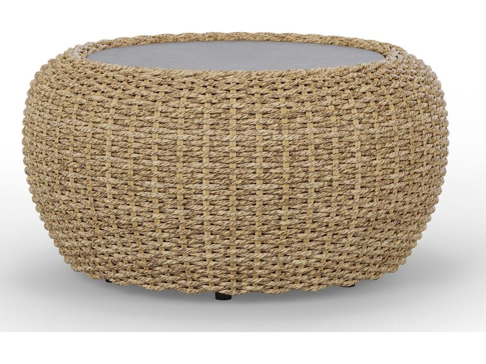 Velo 26" Round Side Table w/ Cement Top