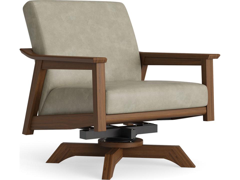 Tempo IPE Wood Swivel Rocker with Performance Cushions
