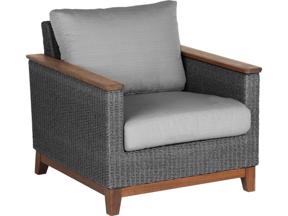 Coral Lounge Chair in Gray Virofiber and Ipe Wood