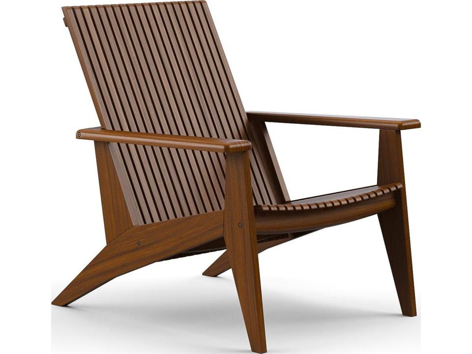 Innova Trellis Ipe Wood Lounge Chair in Chocolate Brown