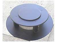 Accessories Recycled Plastic Black 32 Gallon Round Bonnet Lid