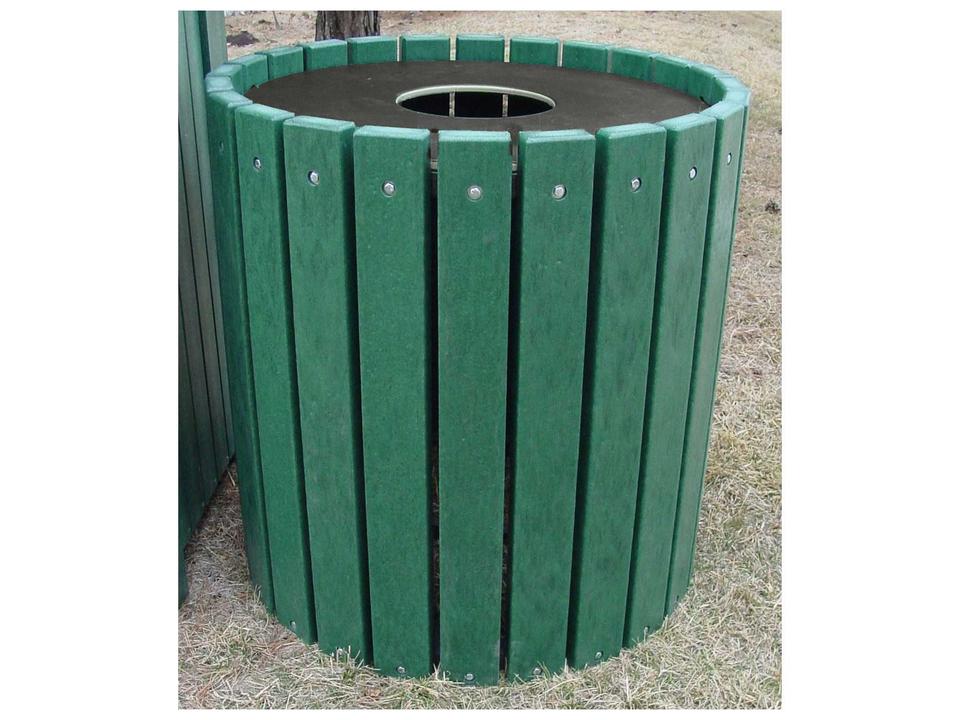 Recycled Plastic Heavy duty Round 32 Gallon Receptacles