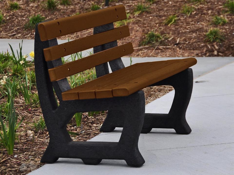 Brooklyn Recycled Plastic 4 ft. Outdoor Patio Bench