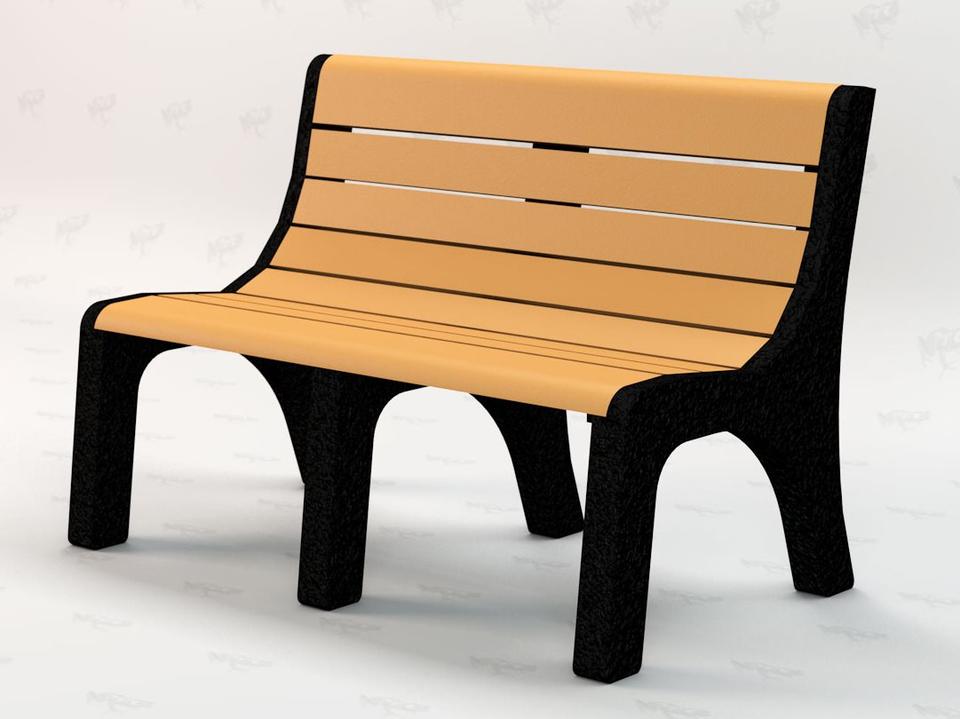 Newport Recycled Plastic 4 ft. Patio Bench