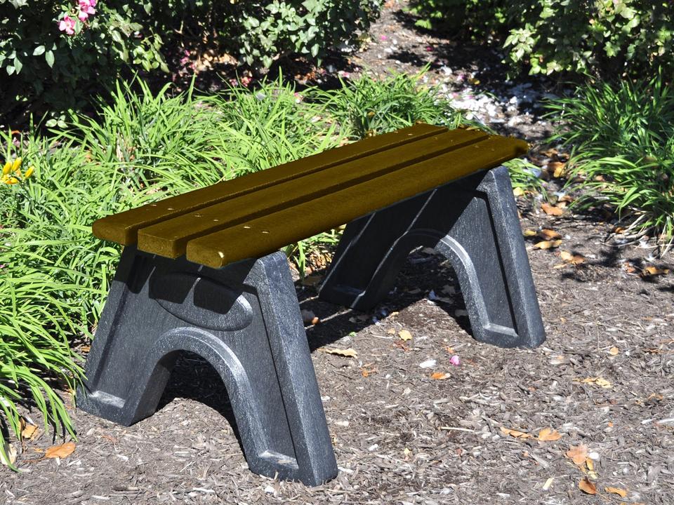 Sport Recycled Plastic 4 ft. Outdoor Patio Bench
