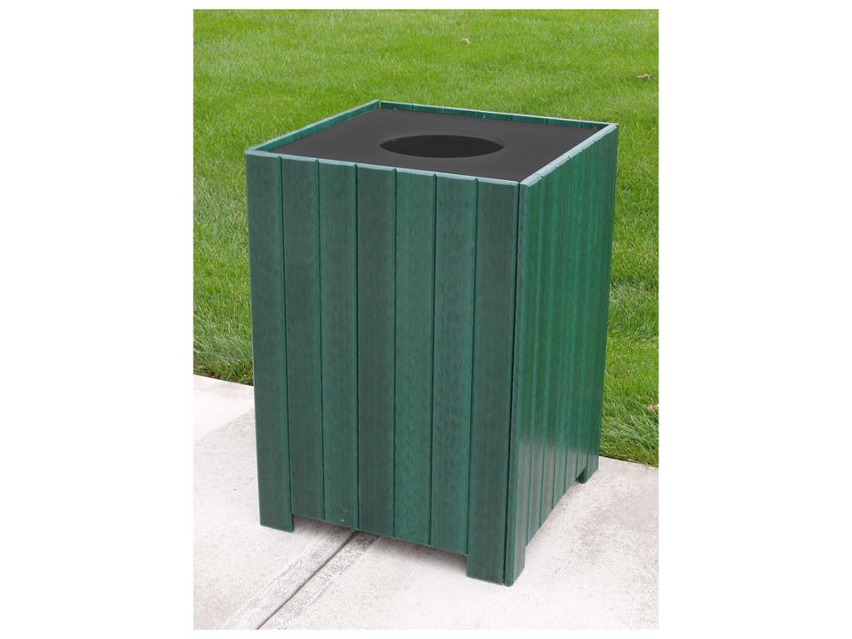 Recycled Plastic Standard Square 55 Gallon Receptacles